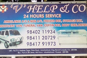V Help & Co Ambulance Service - Vanuvampet, Chennai